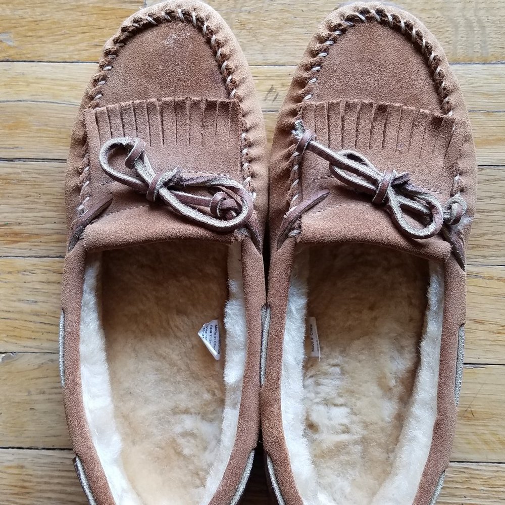 LL Bean Wicked Good Kiltie Moccasins Slippers 7